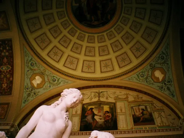 Library within city: Employee attends children's art display event