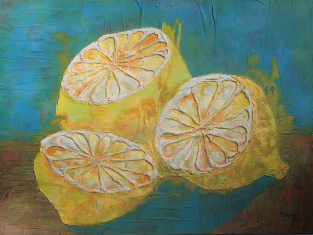 Vinyl Artwork Depicting Lemon Inspired by Van Gogh's Still Life paintings