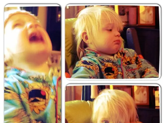 This is a collage image. On the left side of the image we can see a kid is crying. In the top right...